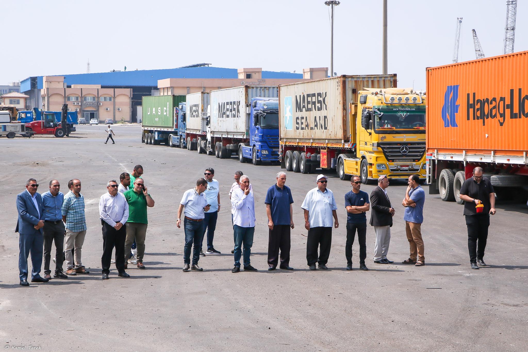 ميناء دمياط يختبر أنظمة الكشف المتطورة لشاحنات الرورو استعدادًا لتدشين الخط الملاحي مع إيطاليا